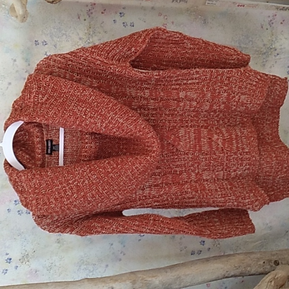 Love and Liberty Women's Size Small Loose Knit Cowl Neck High Low Tunic Sweater
